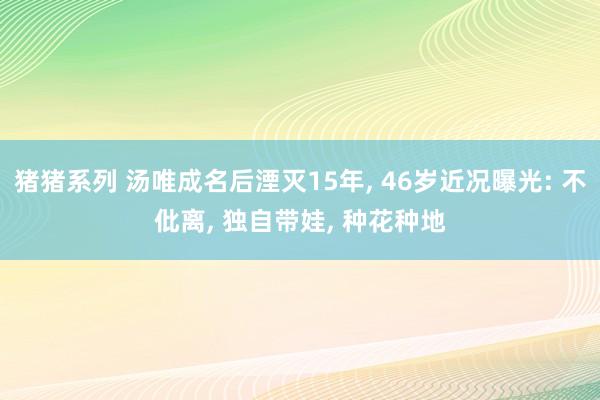 猪猪系列 汤唯成名后湮灭15年， 46岁近况曝光: 不仳离， 独自带娃， 种花种地